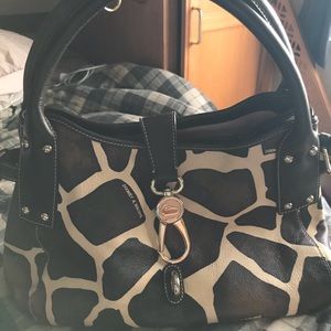 Dooney & Bourke giraffe large logo lock satchel